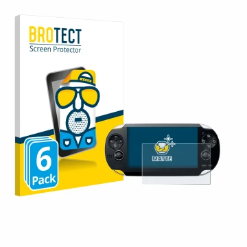 Parte frontale di una confezione del prodotto con il logo del marchio BROTECT. Accanto è raffigurato il dispositivo Sony Plays