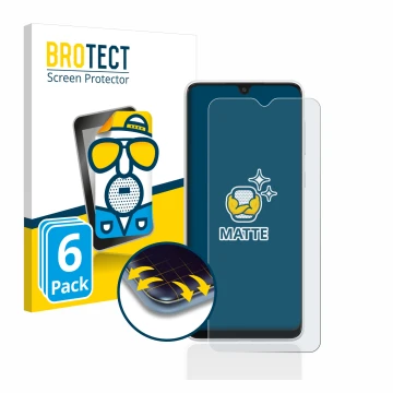 Parte frontale di una confezione del prodotto con il logo del marchio BROTECT. Accanto è raffigurato il dispositivo Samsung Ga