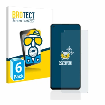 Parte frontale di una confezione del prodotto con il logo del marchio BROTECT. Accanto è raffigurato il dispositivo realme GT 