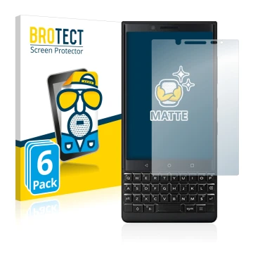 Parte frontale di una confezione del prodotto con il logo del marchio BROTECT. Accanto è raffigurato il dispositivo BlackBerry