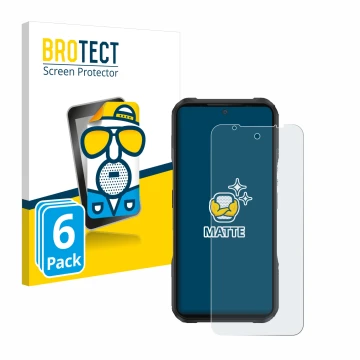 Parte frontale di una confezione del prodotto con il logo del marchio BROTECT. Accanto è raffigurato il dispositivo Doogee V20