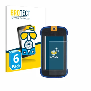 Parte frontale di una confezione del prodotto con il logo del marchio BROTECT. Accanto è raffigurato il dispositivo Vtech Kidi