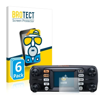 Parte frontale di una confezione del prodotto con il logo del marchio BROTECT. Accanto è raffigurato il dispositivo Yaesu FTM-