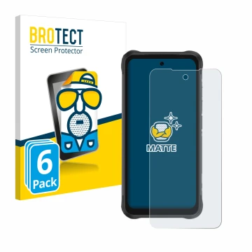 Parte frontale di una confezione del prodotto con il logo del marchio BROTECT. Accanto è raffigurato il dispositivo Umidigi Bi