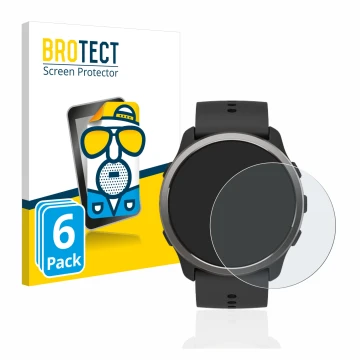 Parte frontale di una confezione del prodotto con il logo del marchio BROTECT. Accanto è raffigurato il dispositivo Suunto 5 P