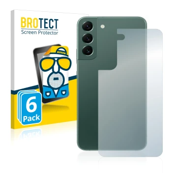 Parte frontale di una confezione del prodotto con il logo del marchio BROTECT. Accanto è raffigurato il dispositivo Samsung Ga