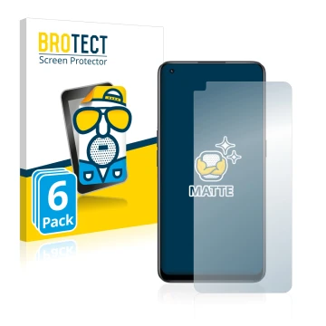 Parte frontale di una confezione del prodotto con il logo del marchio BROTECT. Accanto è raffigurato il dispositivo realme 9 P