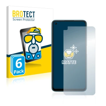 Parte frontale di una confezione del prodotto con il logo del marchio BROTECT. Accanto è raffigurato il dispositivo Oppo A76 c