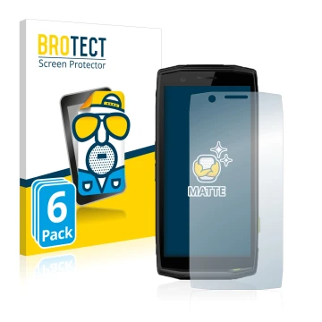 Parte frontale di una confezione del prodotto con il logo del marchio BROTECT. Accanto è raffigurato il dispositivo Crosscall 