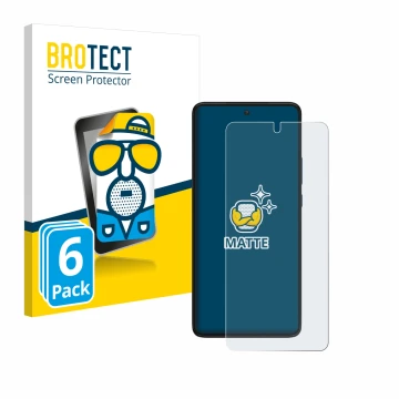 Parte frontale di una confezione del prodotto con il logo del marchio BROTECT. Accanto è raffigurato il dispositivo Motorola E