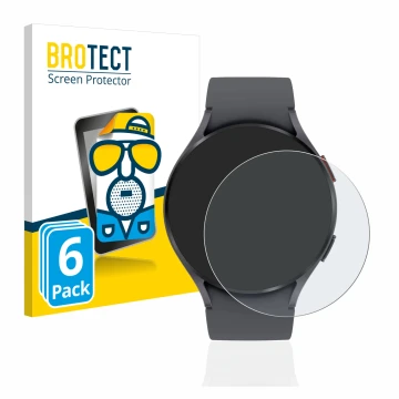 Parte frontale di una confezione del prodotto con il logo del marchio BROTECT. Accanto è raffigurato il dispositivo Samsung Ga