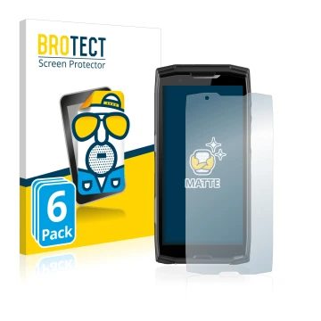 Parte frontale di una confezione del prodotto con il logo del marchio BROTECT. Accanto è raffigurato il dispositivo Crosscall 