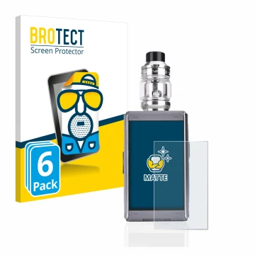 Parte frontale di una confezione del prodotto con il logo del marchio BROTECT. Accanto è raffigurato il dispositivo GeekVape T