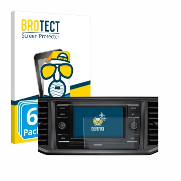 Parte frontale di una confezione del prodotto con il logo del marchio BROTECT. Accanto è raffigurato il dispositivo Volkswagen