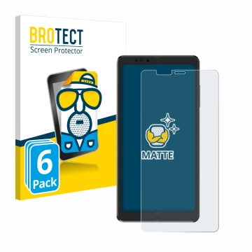 Parte frontale di una confezione del prodotto con il logo del marchio BROTECT. Accanto è raffigurato il dispositivo Hisense A9