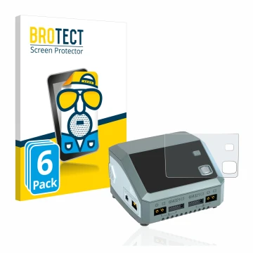 Parte frontale di una confezione del prodotto con il logo del marchio BROTECT. Accanto è raffigurato il dispositivo SkyRc D200