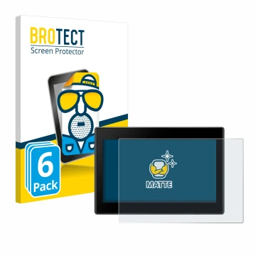 Parte frontale di una confezione del prodotto con il logo del marchio BROTECT. Accanto è raffigurato il dispositivo Garmin Dri