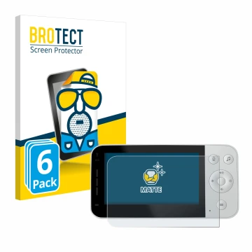 Parte frontale di una confezione del prodotto con il logo del marchio BROTECT. Accanto è raffigurato il dispositivo Philips Av