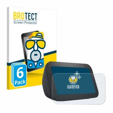 Parte frontale di una confezione del prodotto con il logo del marchio BROTECT. Accanto è raffigurato il dispositivo Amazon Ech