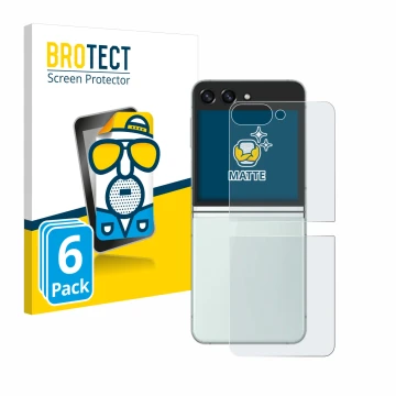 Parte frontale di una confezione del prodotto con il logo del marchio BROTECT. Accanto è raffigurato il dispositivo Samsung Ga