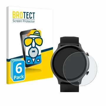 Parte frontale di una confezione del prodotto con il logo del marchio BROTECT. Accanto è raffigurato il dispositivo Hama Fit W