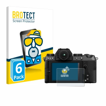 Parte frontale di una confezione del prodotto con il logo del marchio BROTECT. Accanto è raffigurato il dispositivo Fujifilm X