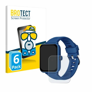 Parte frontale di una confezione del prodotto con il logo del marchio BROTECT. Accanto è raffigurato il dispositivo Biggerfive