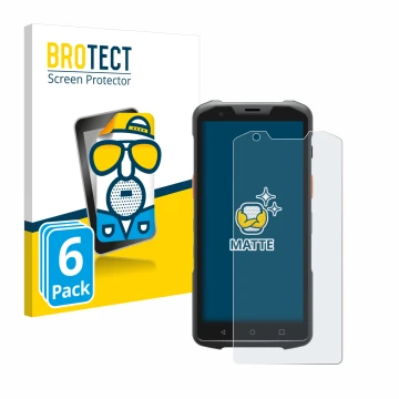 Parte frontale di una confezione del prodotto con il logo del marchio BROTECT. Accanto è raffigurato il dispositivo Sunmi L2H 