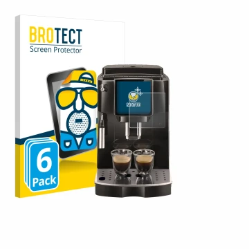 Parte frontale di una confezione del prodotto con il logo del marchio BROTECT. Accanto è raffigurato il dispositivo DeLonghi M