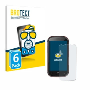 Parte frontale di una confezione del prodotto con il logo del marchio BROTECT. Accanto è raffigurato il dispositivo Unihertz J