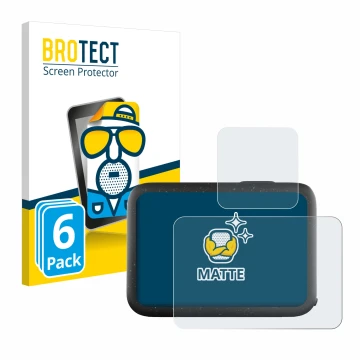 Parte frontale di una confezione del prodotto con il logo del marchio BROTECT. Accanto è raffigurato il dispositivo GoPro Hero