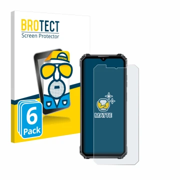 Parte frontale di una confezione del prodotto con il logo del marchio BROTECT. Accanto è raffigurato il dispositivo Oukitel WP
