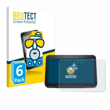 Parte frontale di una confezione del prodotto con il logo del marchio BROTECT. Accanto è raffigurato il dispositivo Amazon Ech