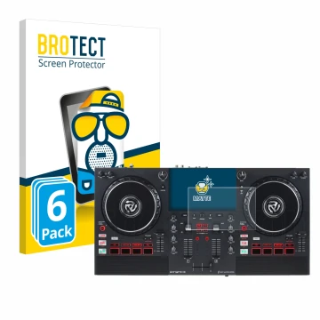Parte frontale di una confezione del prodotto con il logo del marchio BROTECT. Accanto è raffigurato il dispositivo Numark Mix