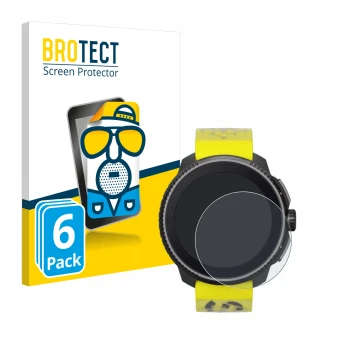 Parte frontale di una confezione del prodotto con il logo del marchio BROTECT. Accanto è raffigurato il dispositivo Suunto Rac