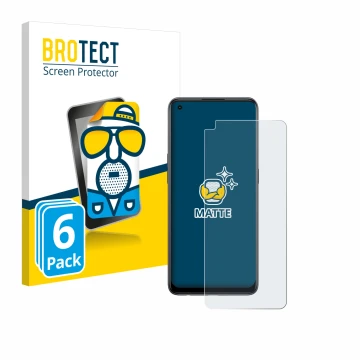 Parte frontale di una confezione del prodotto con il logo del marchio BROTECT. Accanto è raffigurato il dispositivo Oppo Reno 