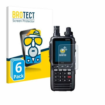 Parte frontale di una confezione del prodotto con il logo del marchio BROTECT. Accanto è raffigurato il dispositivo Yaesu FTA-
