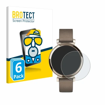 Parte frontale di una confezione del prodotto con il logo del marchio BROTECT. Accanto è raffigurato il dispositivo Garmin Lil