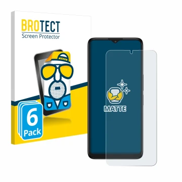 Parte frontale di una confezione del prodotto con il logo del marchio BROTECT. Accanto è raffigurato il dispositivo TCL 40 R 5