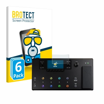 Parte frontale di una confezione del prodotto con il logo del marchio BROTECT. Accanto è raffigurato il dispositivo Line 6 Hel