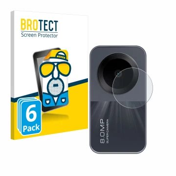 Parte frontale di una confezione del prodotto con il logo del marchio BROTECT. Accanto è raffigurato il dispositivo Xiaomi Red