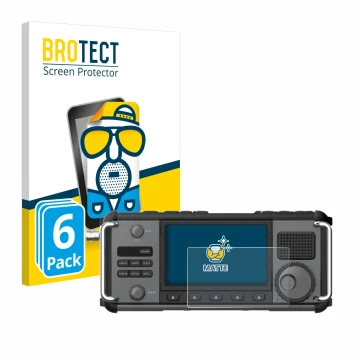 Parte frontale di una confezione del prodotto con il logo del marchio BROTECT. Accanto è raffigurato il dispositivo Xiegu X620