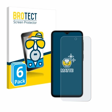 Parte frontale di una confezione del prodotto con il logo del marchio BROTECT. Accanto è raffigurato il dispositivo Samsung Ga