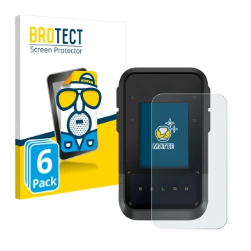 Parte frontale di una confezione del prodotto con il logo del marchio BROTECT. Accanto è raffigurato il dispositivo Garmin eTr