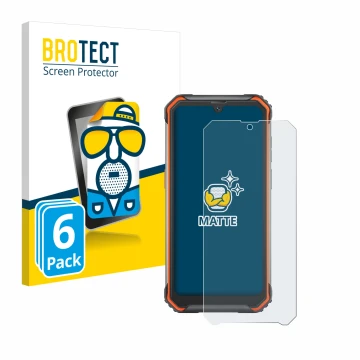Parte frontale di una confezione del prodotto con il logo del marchio BROTECT. Accanto è raffigurato il dispositivo Blackview 