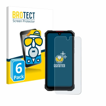 Parte frontale di una confezione del prodotto con il logo del marchio BROTECT. Accanto è raffigurato il dispositivo Hotwav Cyb