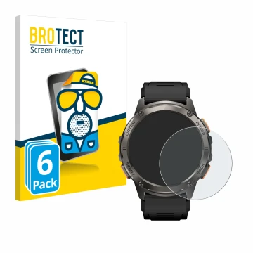 Parte frontale di una confezione del prodotto con il logo del marchio BROTECT. Accanto è raffigurato il dispositivo Kospet Tan