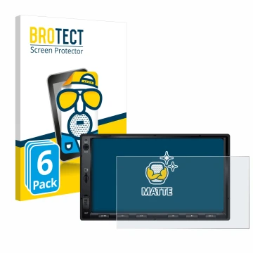 Parte frontale di una confezione del prodotto con il logo del marchio BROTECT. Accanto è raffigurato il dispositivo Atoto F7 W