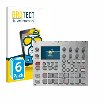 Parte frontale di una confezione del prodotto con il logo del marchio BROTECT. Accanto è raffigurato il dispositivo Elektron S