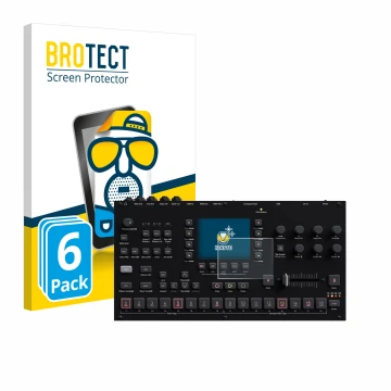 Parte frontale di una confezione del prodotto con il logo del marchio BROTECT. Accanto è raffigurato il dispositivo Elektron O